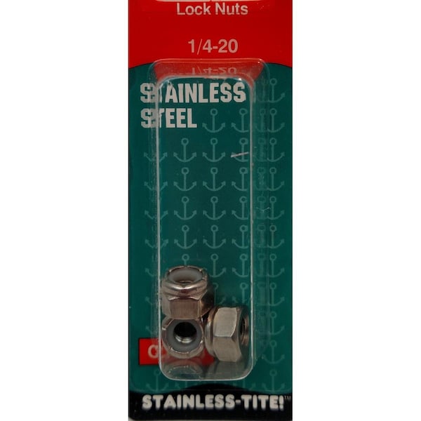Olympian Athlete 0.25 x 20 in. Stainless Steel Lock Nuts OL981272 - main